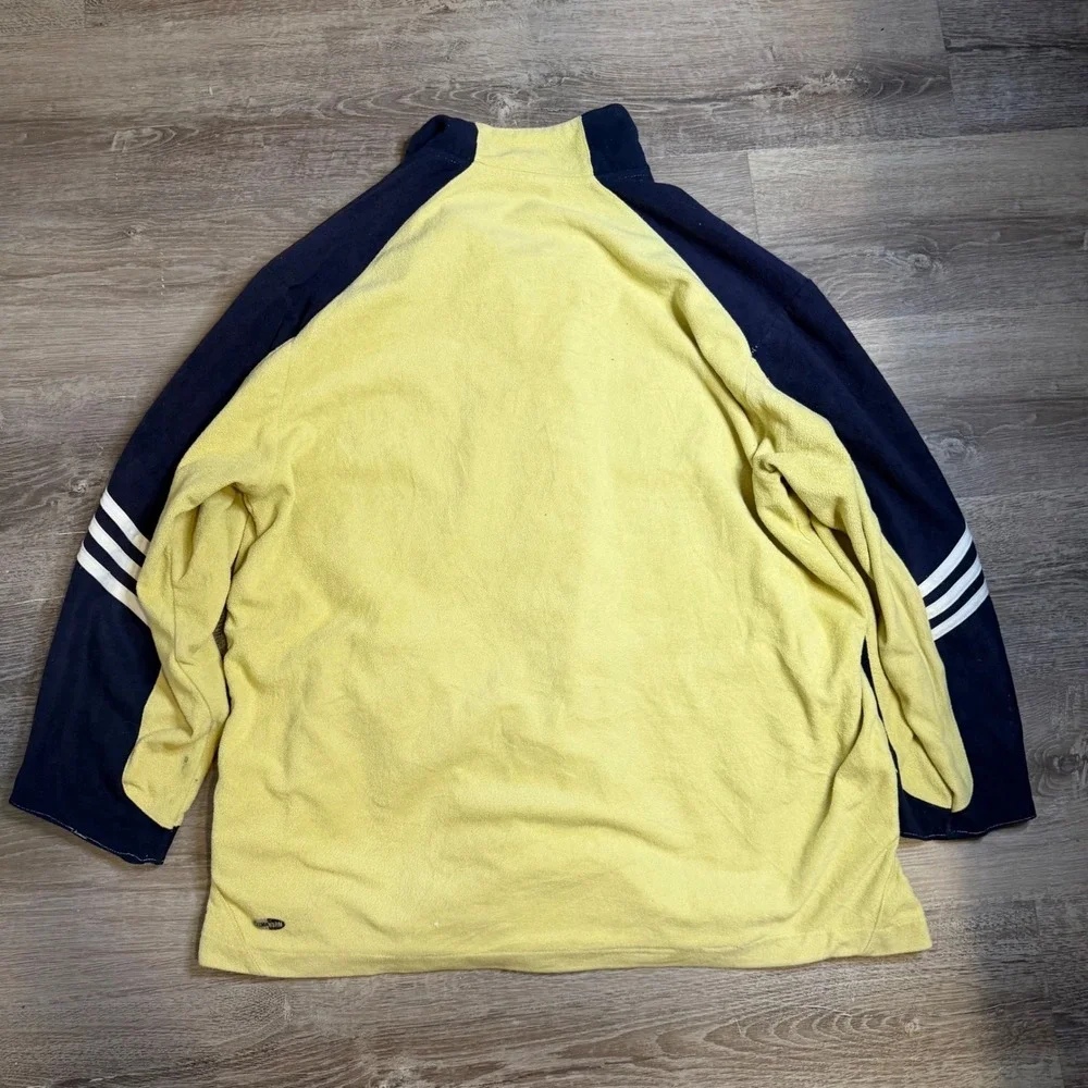 Adidas Notre Dame Fighting Irish Fleece Jacket Mens Large Yellow Navy Full Zip